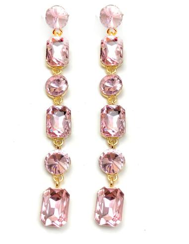 PENDIENTES ROSAS PARA FIESTA LARGO XXL SUPER FAVORECEDOR