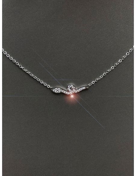 COLLARES FINOS MINIMALISTAS CON PEQUEÑA SERPIENTE PLATEADA