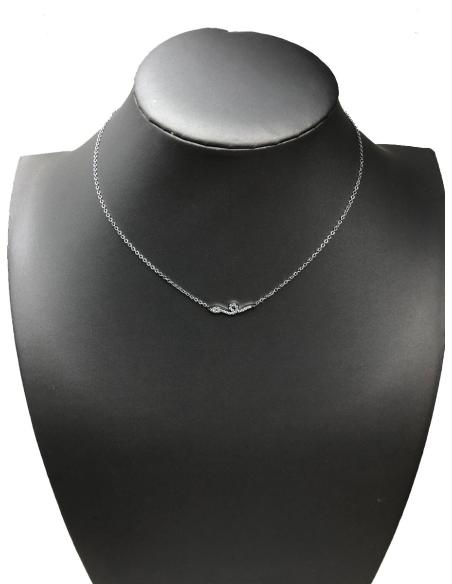 COLLARES FINOS MINIMALISTAS CON PEQUEÑA SERPIENTE PLATEADA