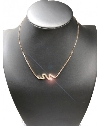 COLLARES MUJER DE SERPIENTES DORADAS...