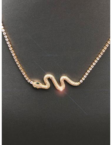 COLLARES MUJER DE SERPIENTES DORADAS EXOTISMO PARA SU CUELLO - Imagen 1