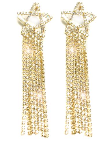 PENDIENTES DORADOS LARGOS PARA UN LOOK FABULOSO DE NOCHE