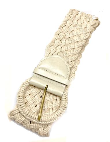 CINTURONES BEIGE O BLANCO ROTO PARA MUJER CON BONITA HEBILLA