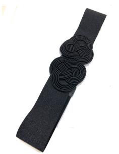 Imagen del producto CINTURONES ELASTICOS NEGROS CON NUDO MARINERO PARA BODAS