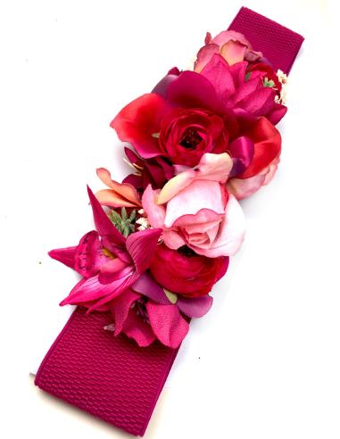 CINTURONES PARA BODAS FUCSIAS PRECIOSA DECORACION FLORAL