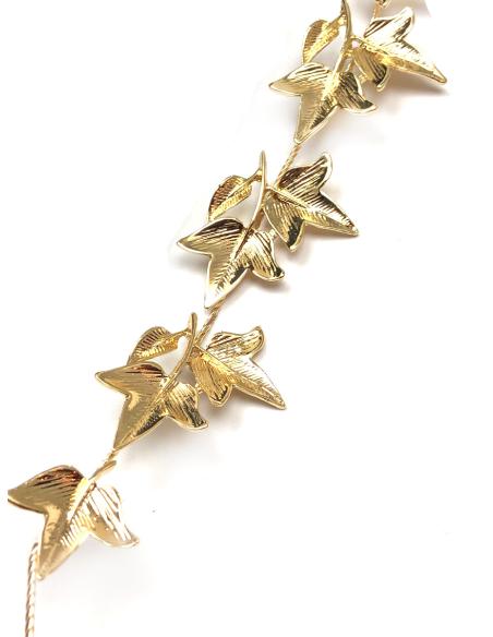 DIADEMAS DORADAS PARA BODAS CON ELEGANTE DISEÑO DE HOJAS