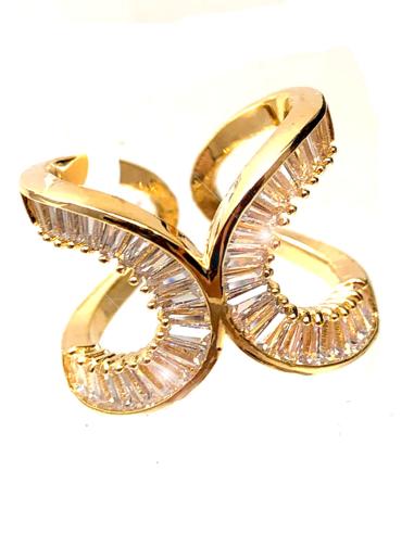 ANILLOS DORADOS ELEGANTES ESPECIAL MADRINAS DE BODAS - Imagen 1