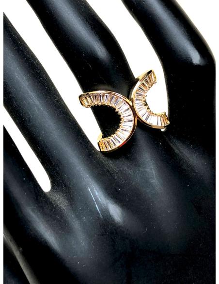 ANILLOS DORADOS ELEGANTES ESPECIAL MADRINAS DE BODAS - Imagen 2