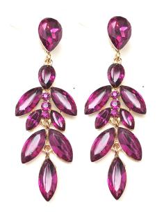 PENDIENTES FUCSIAS LARGOS DE FIESTA MUY FAVORECEDORES - Imagen 1
