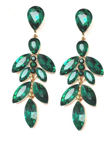 PENDIENTES VERDES LARGOS DE FIESTA MUY FAVORECEDORES