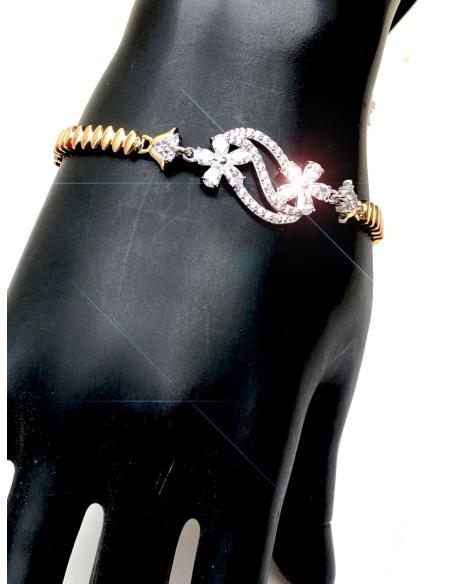 BONITAS PULSERAS DORADAS CON DELICADO DETALLE EN CRISTAL
