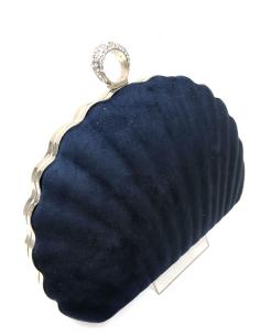 BOLSOS DE FIESTA AZUL MARINO CON ORIGINAL FORMA DE CONCHA - Imagen 1