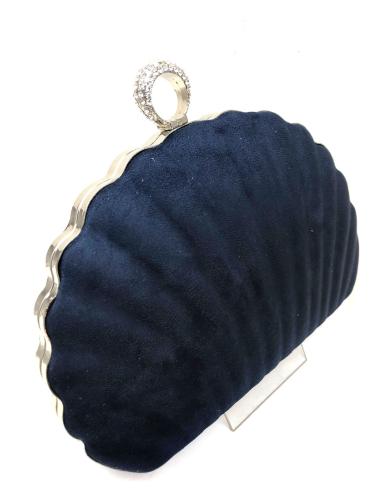 BOLSOS DE FIESTA AZUL MARINO CON ORIGINAL FORMA DE CONCHA - Imagen 1