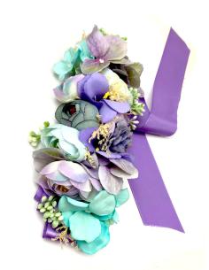 CINTURONES DE FLORES BONITAS PARA BODAS EN TONOS LILAS - Imagen 1