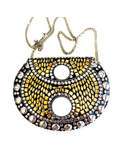 ORIGINALES BOLSOS DE FIESTA PLATEADOS Y DORADOS TIPO COFRE - Imagen 1