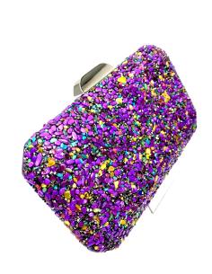 CLUTCH FIESTA MORADOS CON PEDRERIA PARA INVITADA DE BODAS - Imagen 1