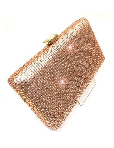 BOLSOS ORO ROSA DE FIESTA PARA BODAS MUY ELEGANTES DE CRISTAL