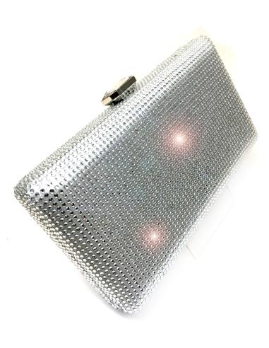 BOLSOS DE FIESTA PLATEADOS PARA BODAS MUY ELEGANTES DE CRISTAL