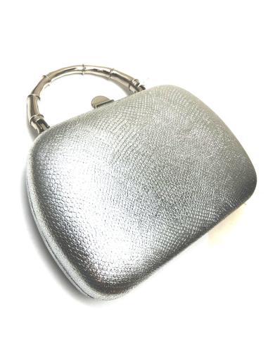 CLUTCH DE FIESTA PLATEADOS CON DISEÑO DE ASA RIGIDA DE METAL - Imagen 2