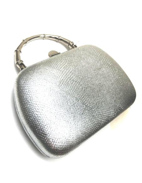 CLUTCH DE FIESTA PLATEADOS CON DISEÑO DE ASA RIGIDA DE METAL - Imagen 2