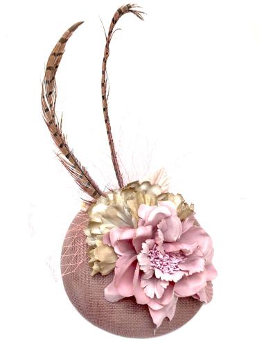 TOCADOS ROSAS MAQUILLAJE PEQUEÑOS PARA BODAS CON PLUMITAS