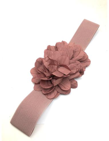 CINTURONES ROSAS TONO MAQUILLAJE CON FAJIN ELASTICO Y FLORES
