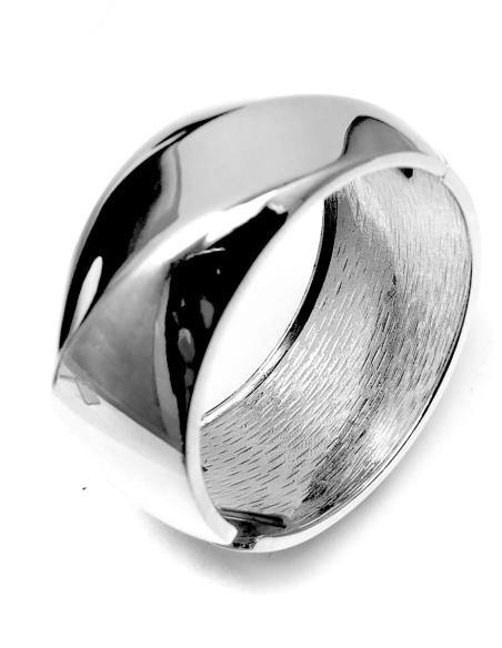 PULSERAS PLATEADAS DE MUJER Y BRAZALETES ANCHOS PARA FIESTA - Imagen 1