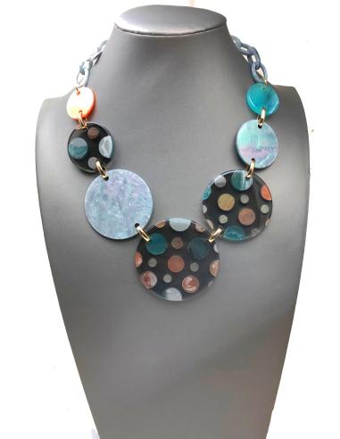 PRECIOSISIMOS COLLARES CON DETALLES EN NARANJA Y VERDE MAR