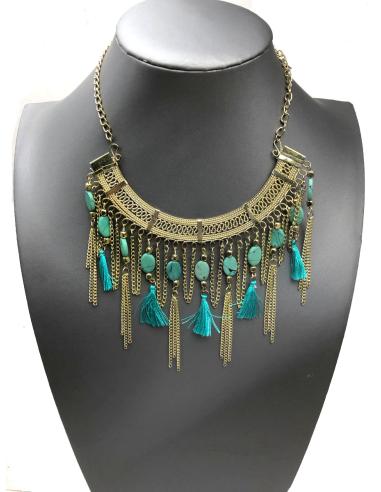 COLLARES DORADOS CON PRECIOSA DECORACION ESTILO INDIO - Imagen 1