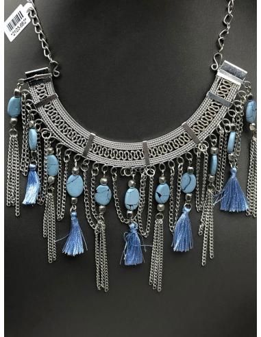 BONITOS COLLARES PLATEADOS Y AZULES...