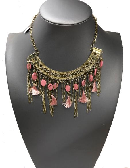 COLLARES DORADOS Y ROSAS DE ESTILO INDIO PARA TU LOOK