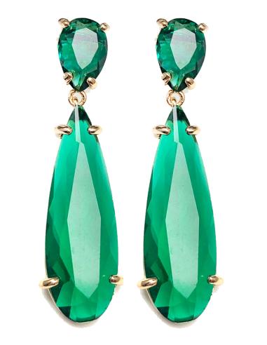 PENDIENTES ELEGANTES VERDES PARA BODAS ESPECIAL MADRINAS - Imagen 1