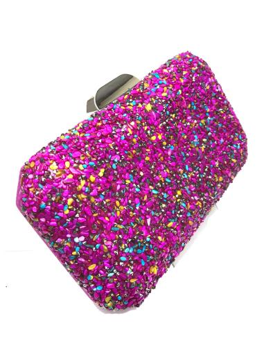 PRECIOSOS BOLSOS DE FIESTA BUGAMBILIAS Y FUCSIAS CON PEDRERIA