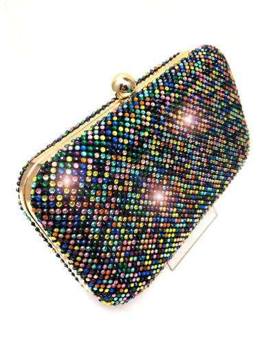 FABULOSOS BOLSOS DE FIESTA Y BODA CON PEDRERIA MULTICOLOR