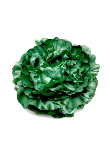 BROCHES VERDES DE FLORES GRANDES DE TELA PARA BODAS