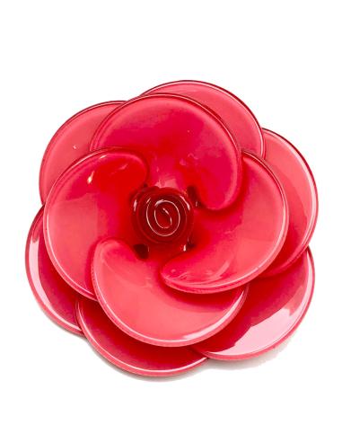 BROCHES CORAL CON PRECIOSA FLOR CON LAS QUE LUCIR TU LOOK