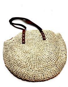 BOLSOS VERANIEGOS CON ORIGINAL FORMA REDONDA EN BEIGE