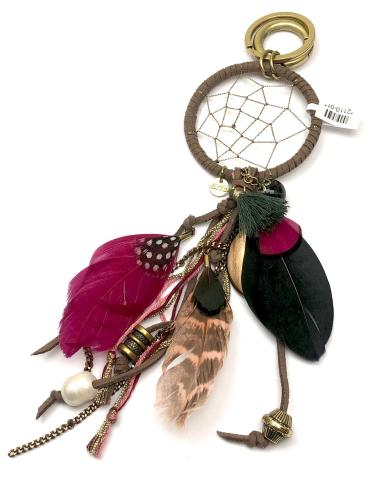 LLAVEROS ETNICOS DE ATRAPASUEÑOS ORIGINALES CON PLUMAS - Imagen 1