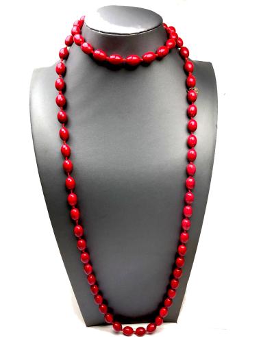 COLLARES LARGOS ROJOS PARA LLEVAR EN VARIAS POSICIONES