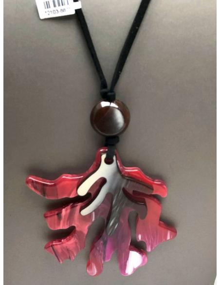 COLLARES LARGOS GRANATES CON BONITO COLGANTE RAMITA CORAL