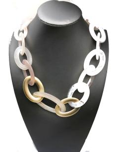 COLLAR BLANCO DE ESLABONES GRANDES CON EL QUE TE LUCIRAS