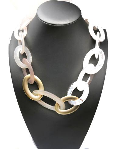 COLLAR BLANCO DE ESLABONES GRANDES CON EL QUE TE LUCIRAS