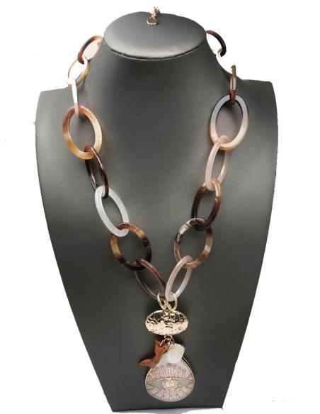 COLLARES DE ESLABONES GRANDES Y PRECIOSISIMO COLGANTE