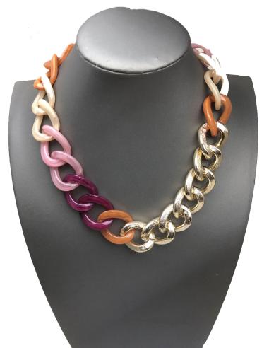 BONITOS COLLARES ROSAS Y BUGAMBILIAS DE ESLABONES GRANDES