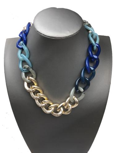 COLLARES DE MUJER AZULES DE ESLABONES GRANDES Y VISTOSOS - Imagen 1