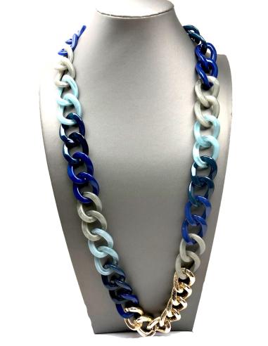 LARGOS COLLARES AZULES DE ESLABONES GRANDES Y VISTOSOS