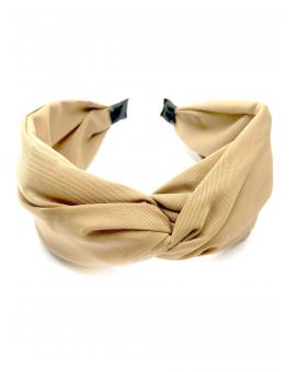 DIADEMAS MARRON TOFFEE PARA BODAS CON NUDO TURBANTE - Imagen 1