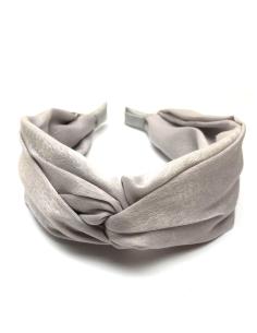 DIADEMAS GRISES PARA BODAS CON NUDO TURBANTE