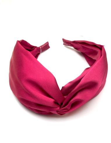 DIADEMAS ROJO CEREZA PARA BODAS CON NUDO TURBANTE