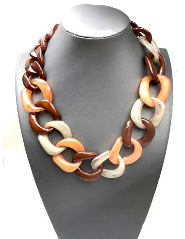 COLLARES MARRONES DE ESLABONES GRANDES MUY FAVORECEDORES